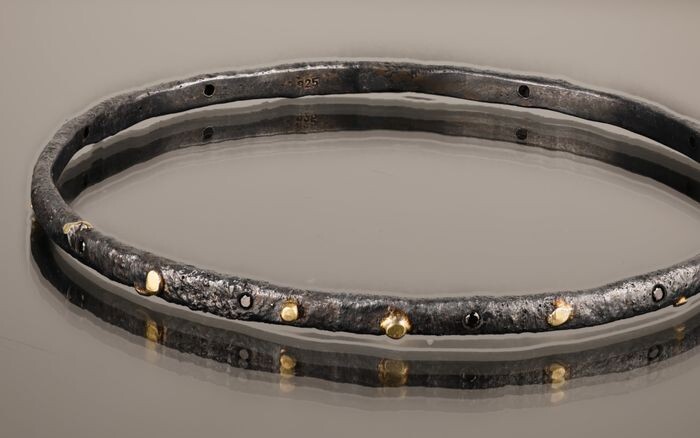 Costin Tira - 925 Gold, Silver - Bracelet - 0.15 ct Diamond