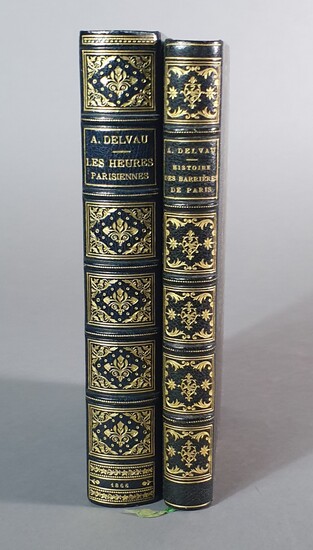 DELVAU (Alfred). Ensemble 2 ouvrages. - Histoire anecdotique des barrières de Paris. Paris, E. Dentu,...