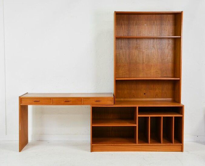 Danish Modern Bookcase / Desk Unit