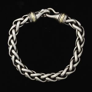 David Yurman Gold and Sterling Silver Braided Bracelet