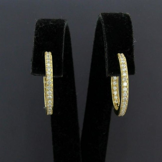Diamond creole earrings