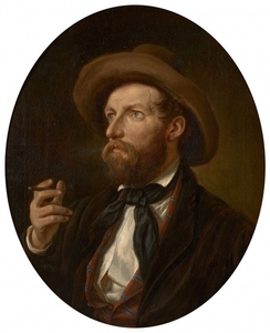 Emilius Ditlev BÆRENTZEN Copenhague, 1799 - 1868 Portrait du peintre Anders Lunde (1809 - 1886)