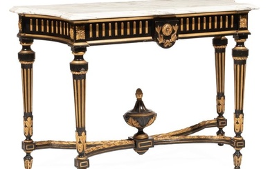 Empire-Style Parcel Gilt and Painted Console