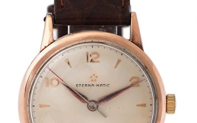 Eterna A wristwatch of steel. Model Eterna-Matic. Mechanical movement with automatic winding,...