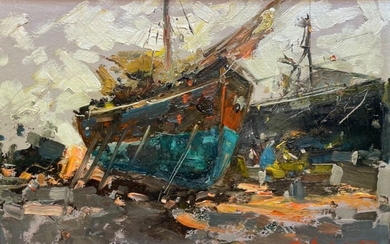 Ezelino Briante (1901-1971) - Barche in rada