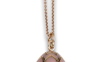 FABERGE HERITAGE COLLECTION PENDANT IN ROSE GOLD AND ENAMEL AND DIAMONDS