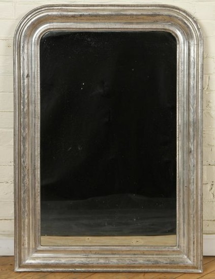 FRENCH 19TH C. LOUIS PHILIPPE SILVER GILT MIRROR