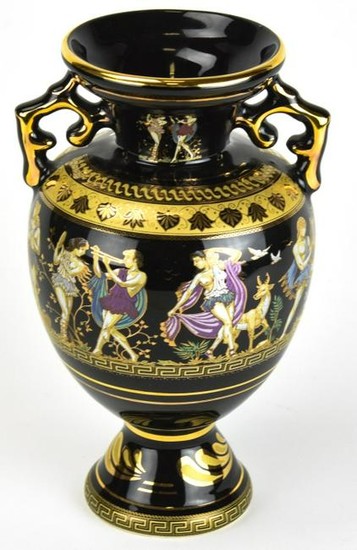 Fakiolas Greek Hand Made Pottery Amphora Vase