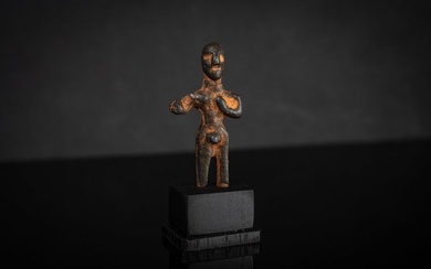 Figurine - Celtic idol bronze figure of a Celtiberian warrior, Celtic collection 5th - 3rd century BC