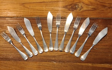 Fish cutlery set (12) - .835 silver