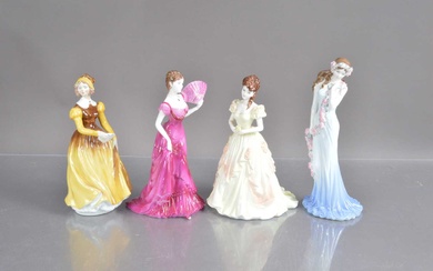 Four Coalport limited edition porcelain figurines