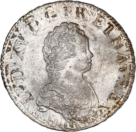 France - Louis XV - Écu Vertugadin 1716-A (Paris) - Silver