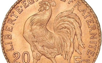 France. Third Republic (1870-1940). 20 Francs 1908 Marianne