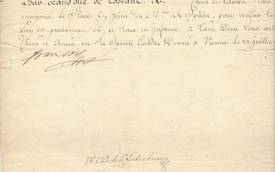 Francois III Duke of Lorraine, Marie-Antoinette's father - Autograph; Signed letter - 1749