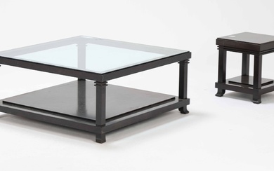 Frank Lloyd Wright for Cassina: 'Robie' coffee table and side table (2)