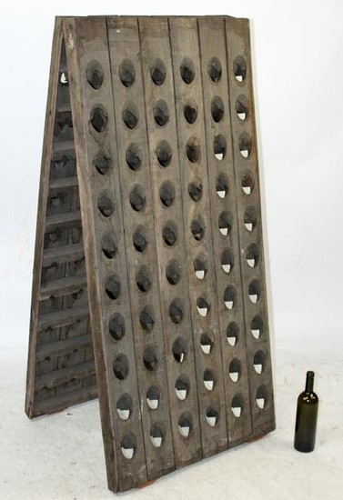 French A frame champagne riddling rack