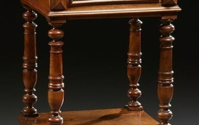 French Louis XVI Style Carved Walnut Marble Top