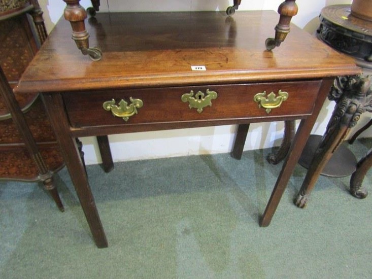 GEORGIAN MAHOGANY SIDE TABLE, single drawer side table with ...