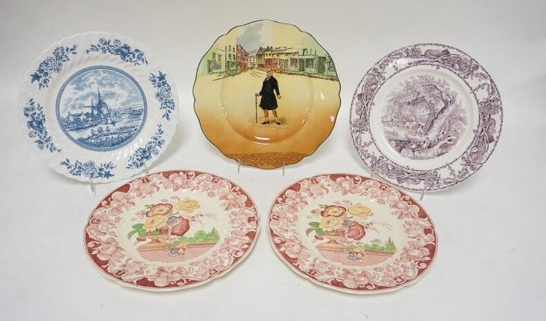 GROUP OF 5 PLATES