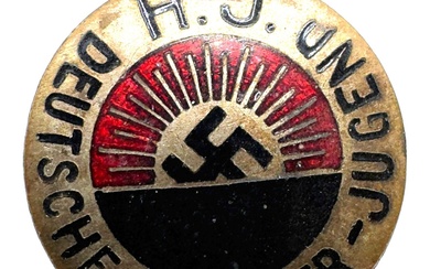 German WWII Hitler Youth HJ Badge