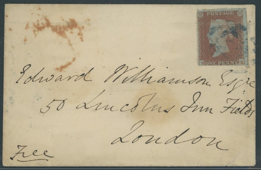 Great Britain 1841 One Penny Red-Brown 1861 (7 Nov.) small envelope to London