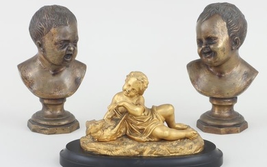 Group of (3) French School Bronzes Depicting Children