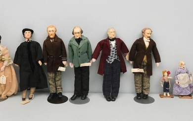 Group of Dolls of Authors & Literary Characters