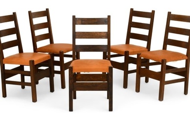 Gustav Stickley (1858-1942), Five Dining Chairs