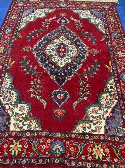 Hand Knoted Persian Tabriz Rug 9x6.7 ft #13