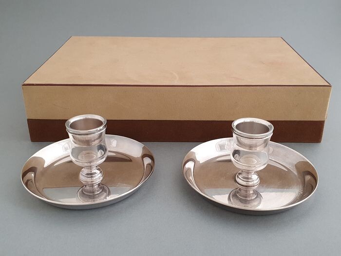 Hermès - candle holders - Silver-plated