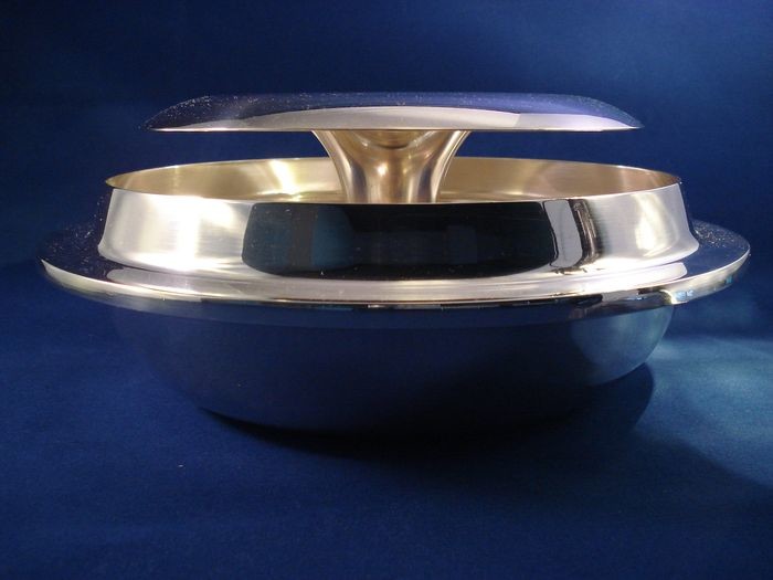Important silver Design Caviar Cooler - .925 silver - GABRIELE DE VECCHI & CORRINA MORANDI-DE VECCHI - Italy - Mid Century Modern