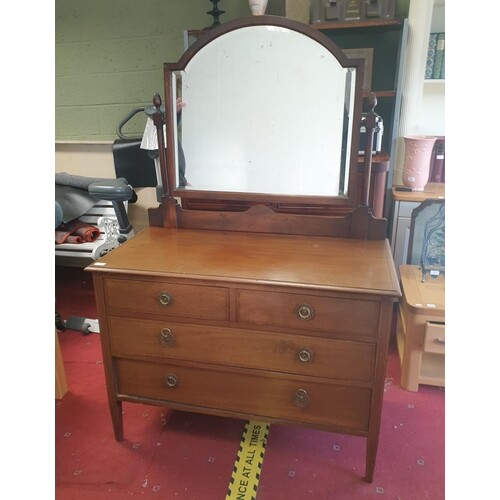Inlaid Edwardian Dressing Table with mirror