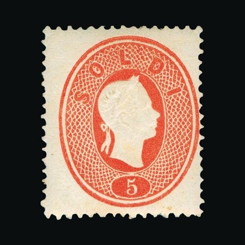 Italy - States - Lombardy & Venetia : 1861-62 5s red, mint w...
