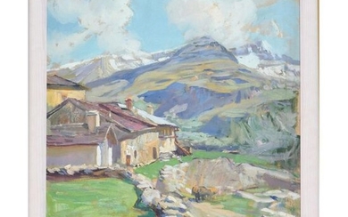 JONAS Lucien. (1880-1947). "Tignes, on the road to...
