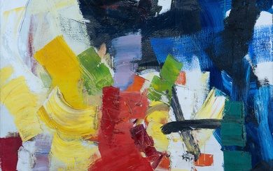 Jean MIOTTE (1926-2016). Composition. Huile sur toile signée en bas à gauche. Haut. : 65...