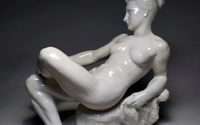 Jenő Grantner (1907-1983) - Reclining Female Nude - Ceramic