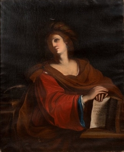 LARGE OLD MASTER STYLE PAINTING OF SYBILLA PERSICA