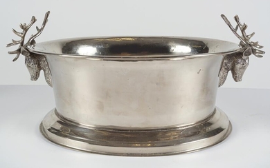 LARGE SILVER-PLATED WINE COOLER