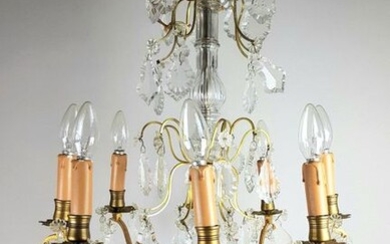 PAMPLE chandelier with eight arms of lights, Ht 76 cm,...