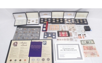 Large collection of assorted American and international coin...