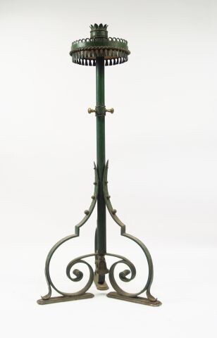 Late 19th century candle holder in wrought iron...