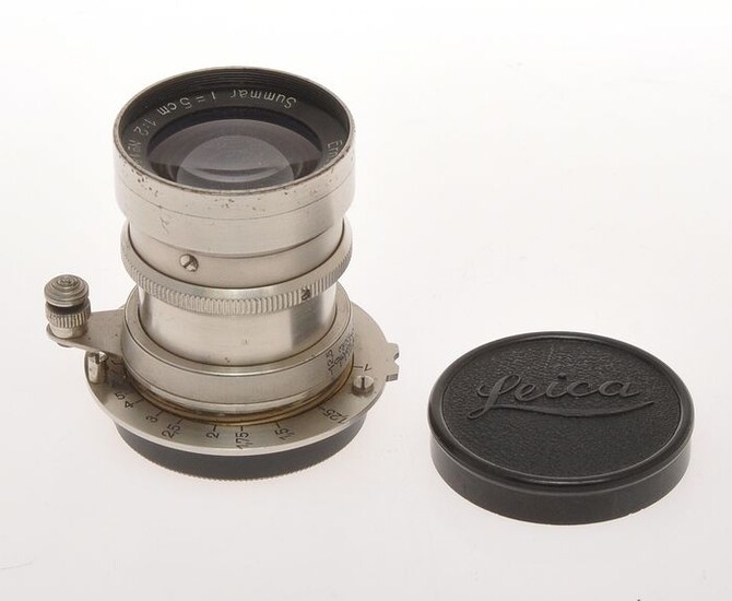 Leitz very rare early Leica screw mount lens 5cm 50mm F:2 Summar RGD Nickel, c.1933 nice condition