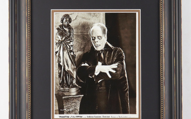 Lon Chaney Signed "The Phantom of the Opera" Custom Framed Cut Display (Beckett)
