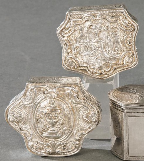 Lot of two small boxes in Spanish hallmarked silver