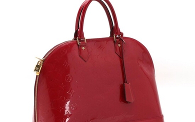 Louis Vuitton: An "Alma" bag of red monogram Vernis leather, leather trimmings, gold tone hardware and two handles. – Bruun Rasmussen Auctioneers of Fine Art