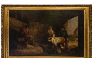MANNER OF GEORGE MORLAND (1762-1804) OIL PAINTING ON CANVAS,...