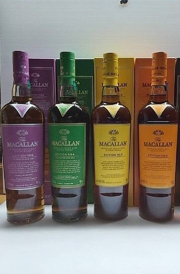 Macallan Edition No.2 - Edition No.3 - Edition No.4 - Edition No.5 - 700ml - 4 bottles