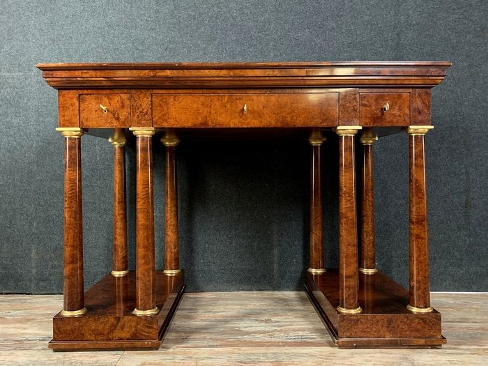 Mahogany desk with dressing table function - Empire Style