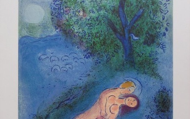 Marc Chagall (1887-1985) - Daphnis et Chloé : Allongés dans les champs