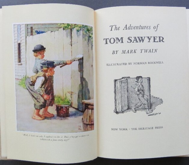 Mark Twain, Tom Sawyer, Norman Rockwell ill. 1stEd.1936
